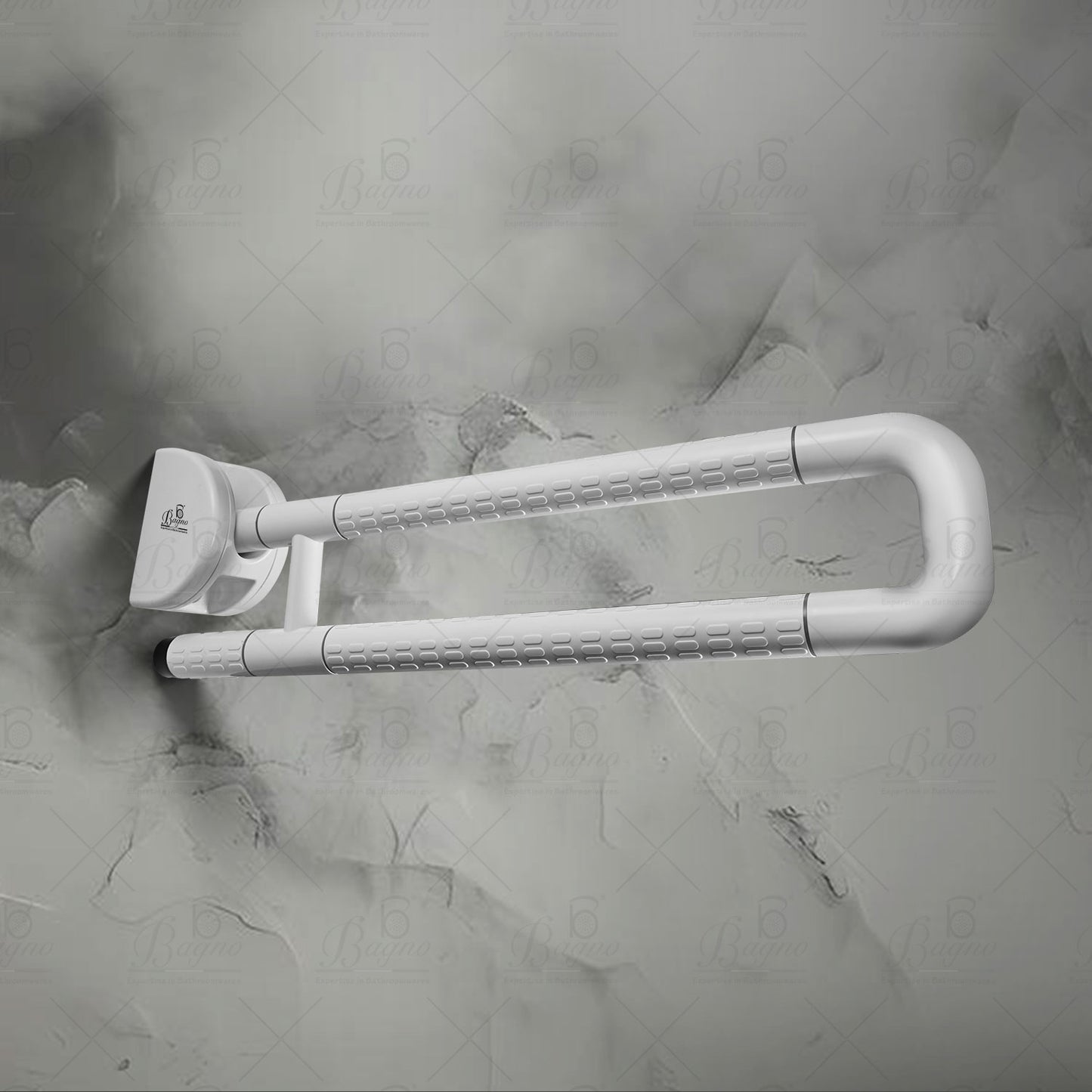 B BAGNO premium quality pvc hydraulic safety bar 90° rotation angle, anti slip grip wall mounted safety bar 8881