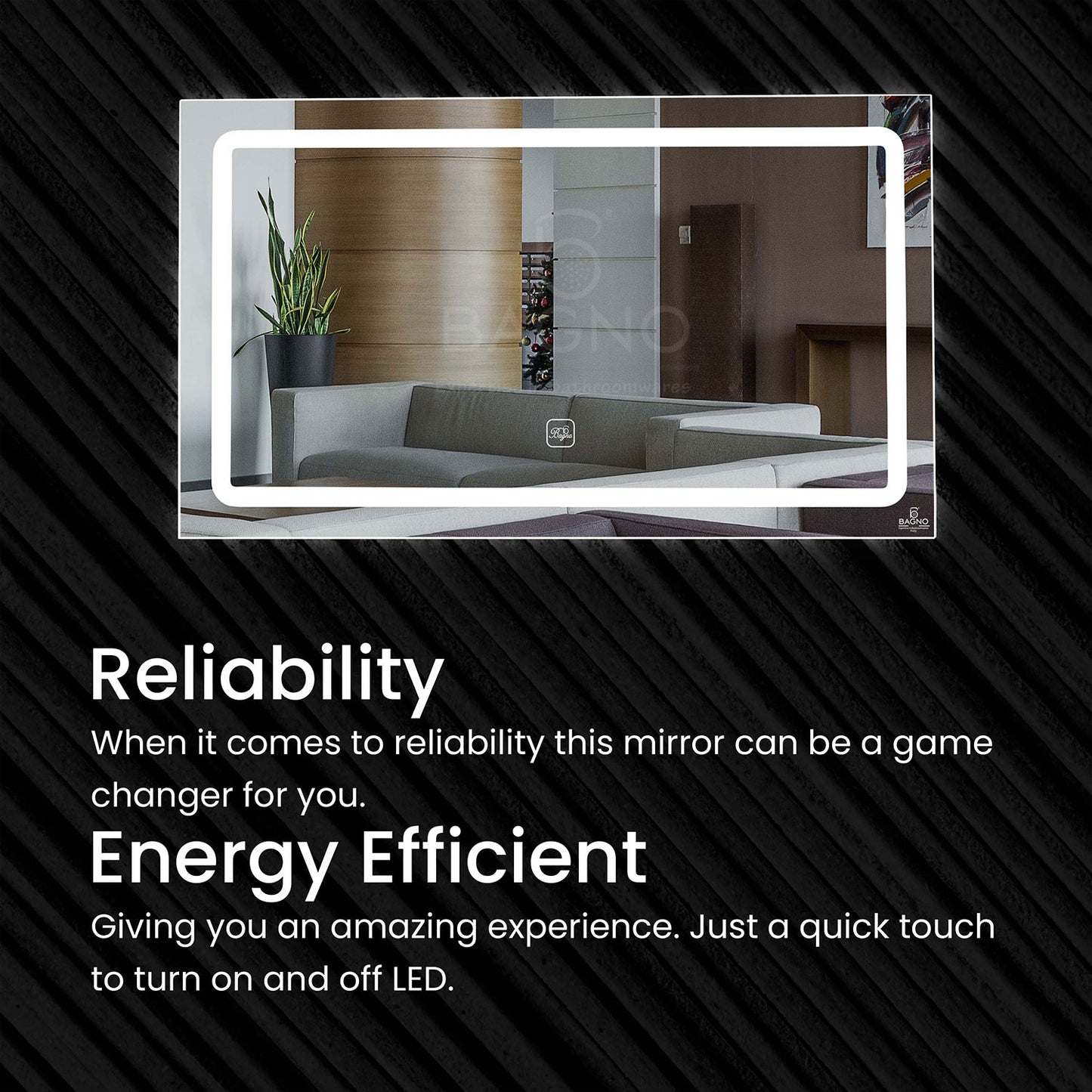 B BAGNO 120x70CM Multi LED Mirror BML09 Horizontal, Vanity Mirror