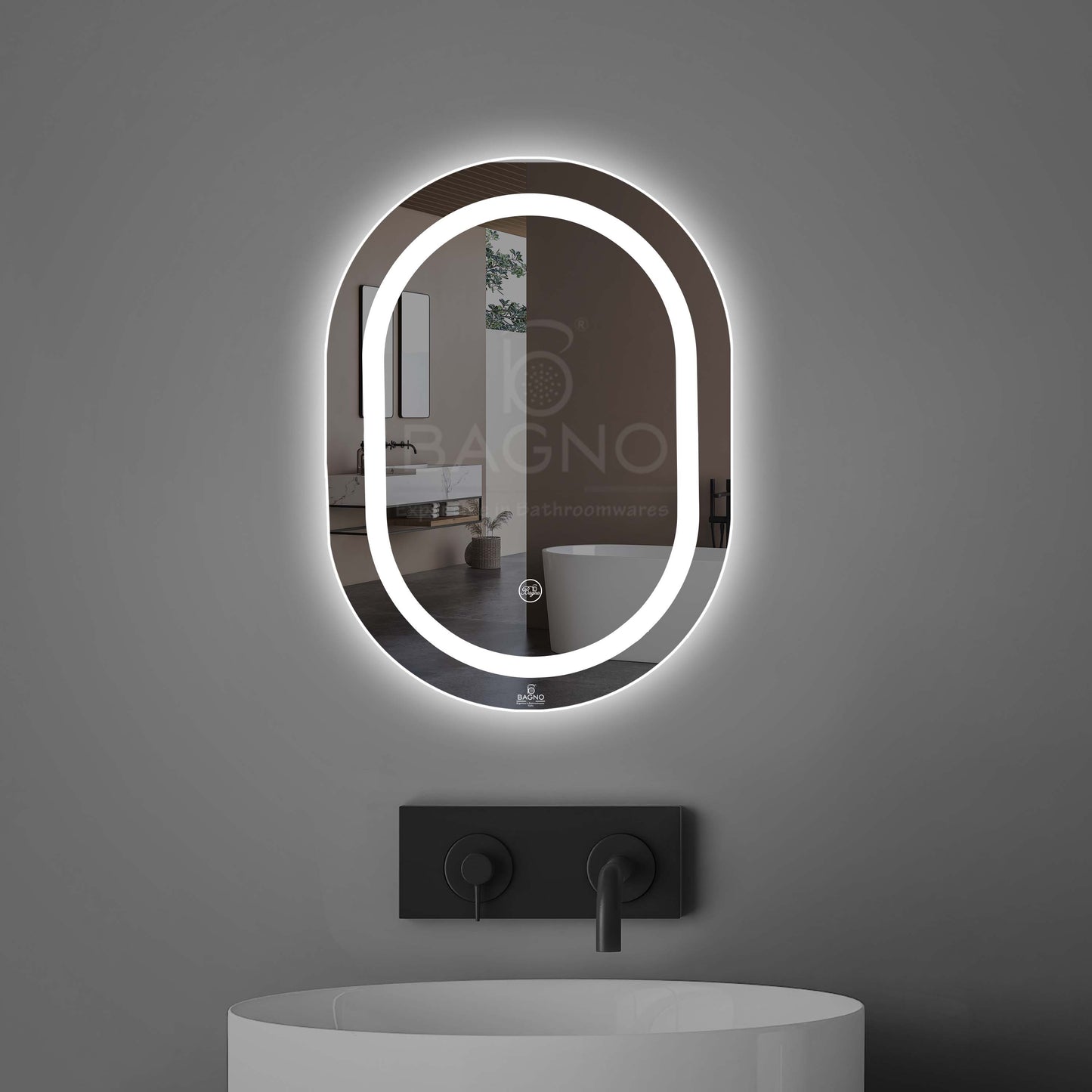 B BAGNO Multi LED Mirror oval, Vanity Mirror