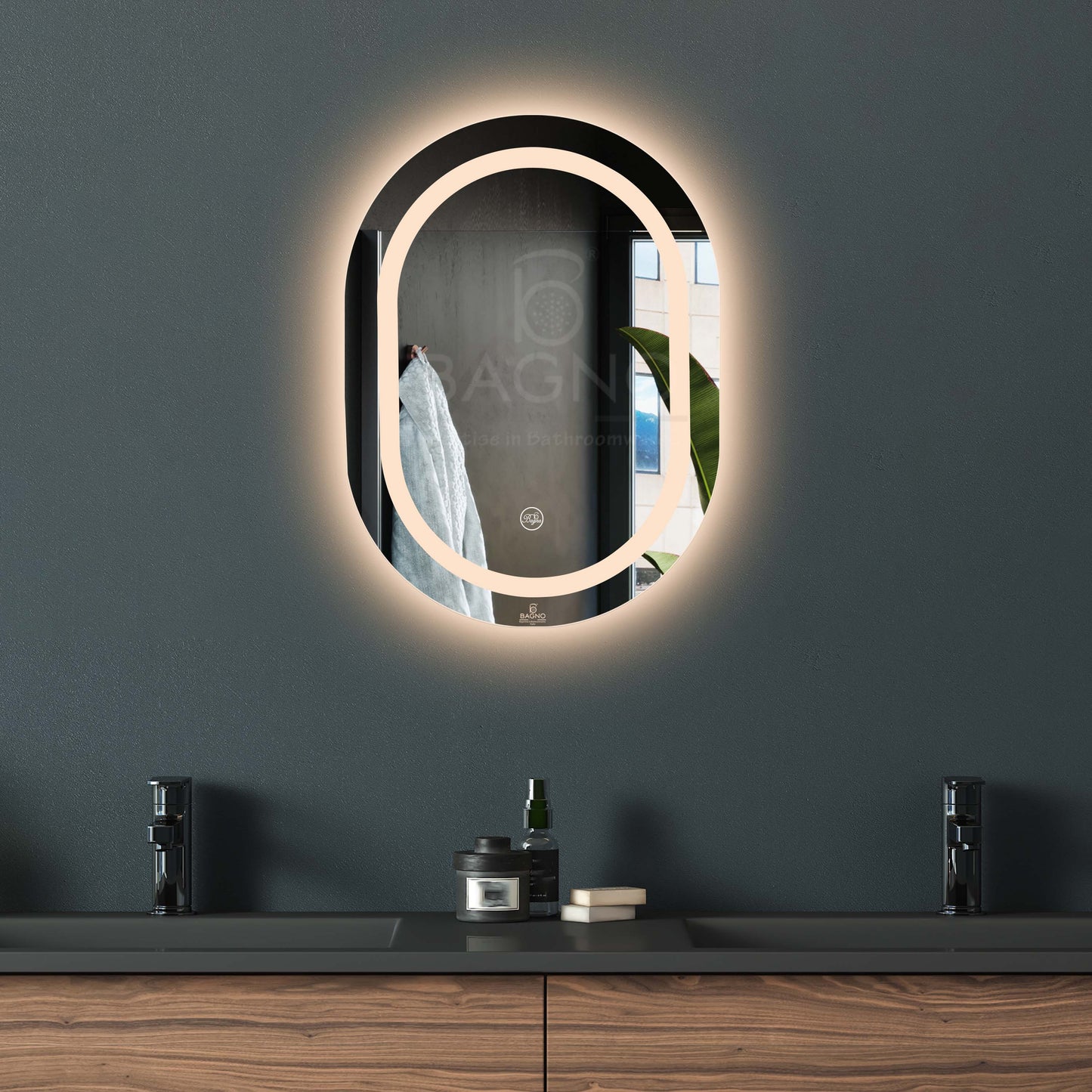 B BAGNO Multi LED Mirror oval, Vanity Mirror