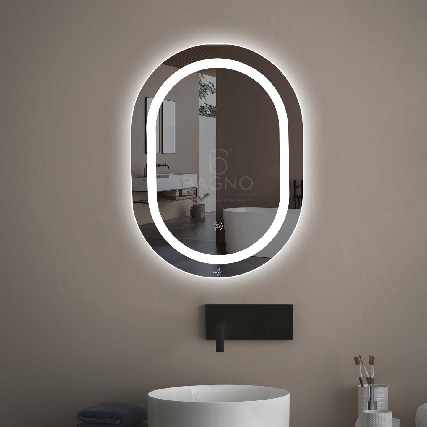 B BAGNO Multi LED Mirror oval, Vanity Mirror