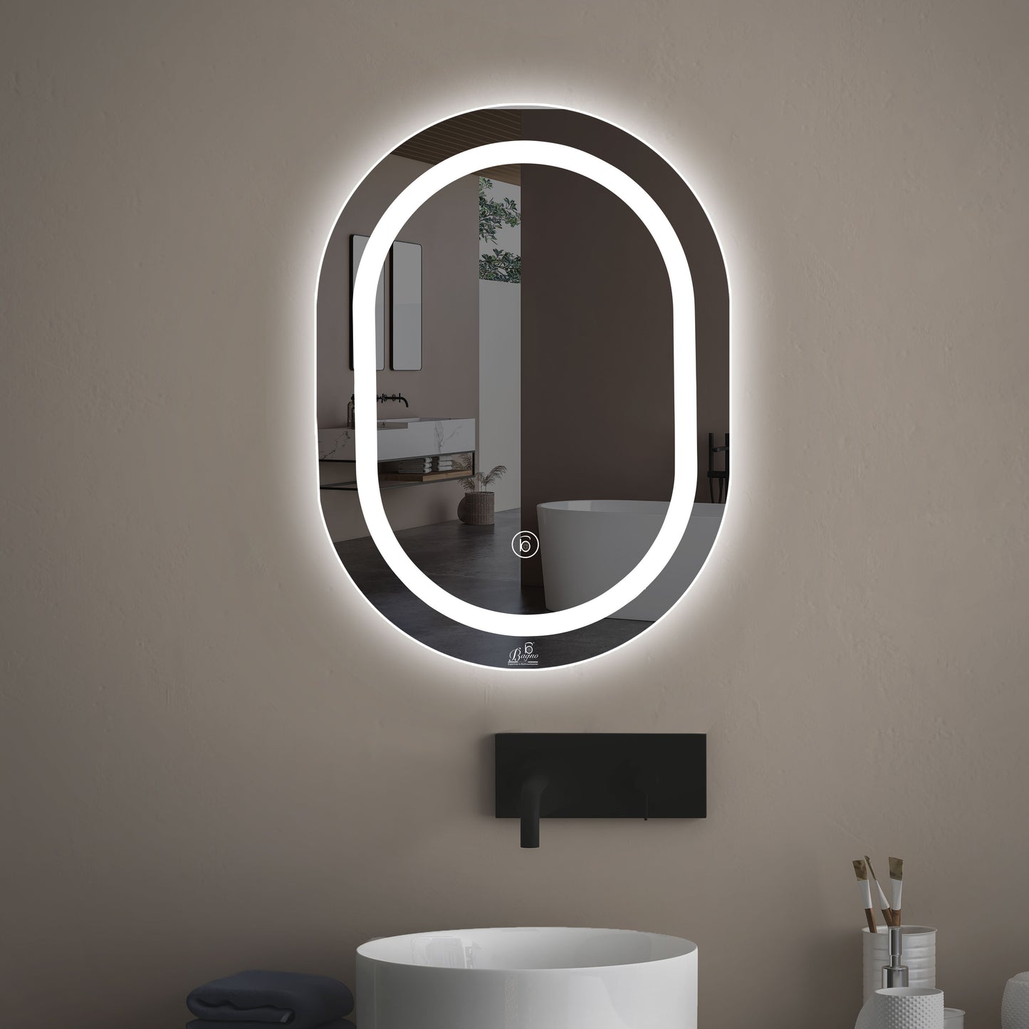 B BAGNO Multi LED Mirror oval, Vanity Mirror