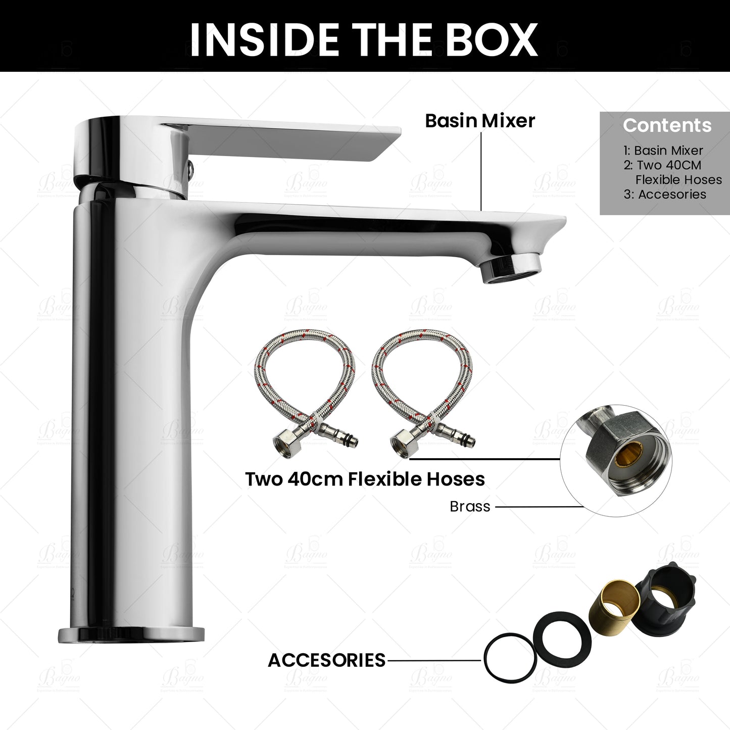 B BAGNO Brass Basin Mixer, Solid Brass Faucet LXA02