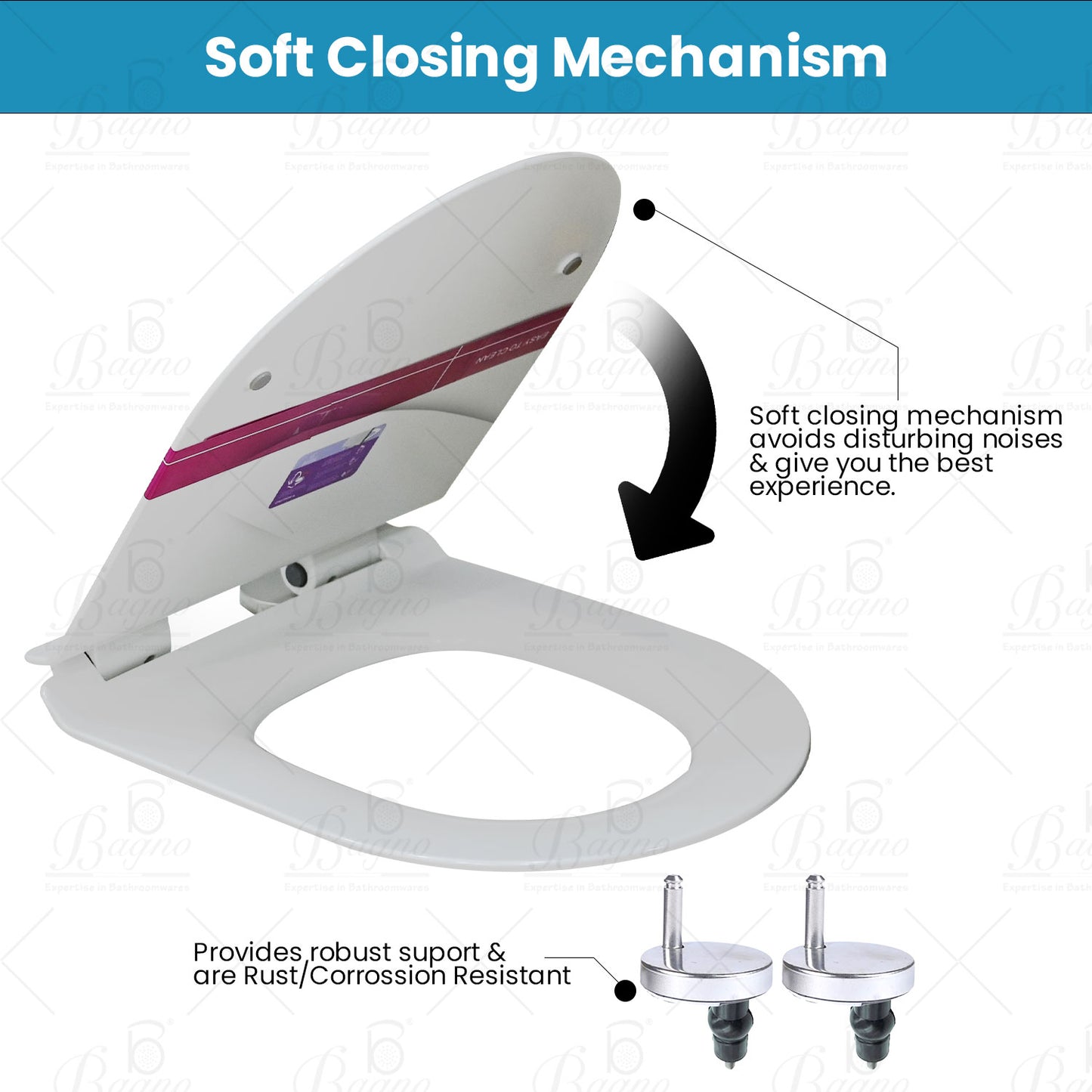 B BAGNO thin toilet seat cover UF-SEAT01B, toilet parts, toilet flush cover, soft close toilet seat cover