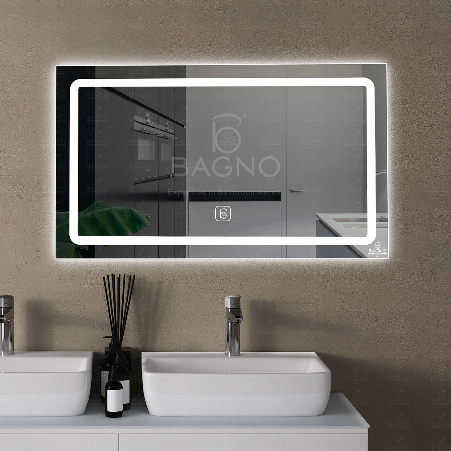 B BAGNO 120x70CM Multi LED Mirror BML09 Horizontal, Vanity Mirror