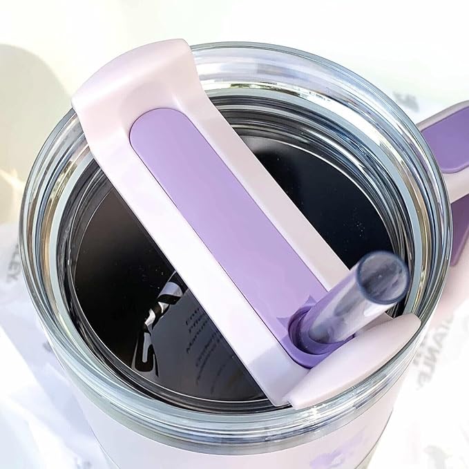 Quencher H2.0 FlowState Stainless Steel Vacuum Insulated Tumbler with Straw, Lid, Spill Stopper, Cleaning Brush & Random Topper for Water, Iced Tea, Coffee & Smoothies – | 1.2Litre 40 oz Orchid |