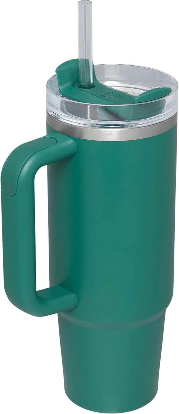 STANLEY Quencher H2.0 FlowState Stainless Steel Vacuum Insulated Tumbler with Lid and Straw for Water, Iced Tea or Coffee (PIne, 40 oz)