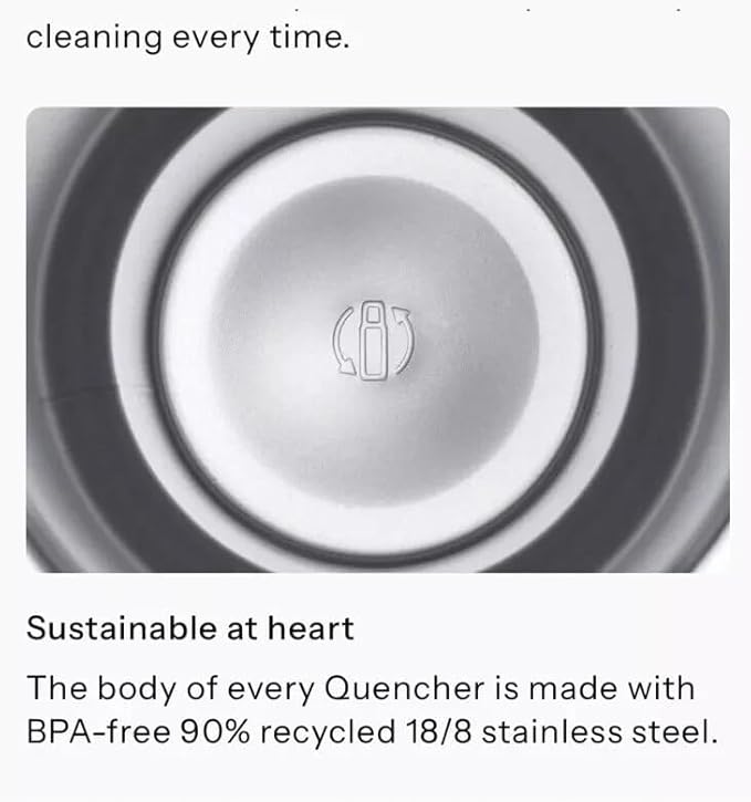 The Quencher H2.0 FlowState Stainless Steel Vacuum Insulated Tumbler with Lid & Straw, Leakproof Cup, BPA-Free for Water, Iced Tea, Coffee, Smoothies & More – | 1.2Litre 40 oz Cream |