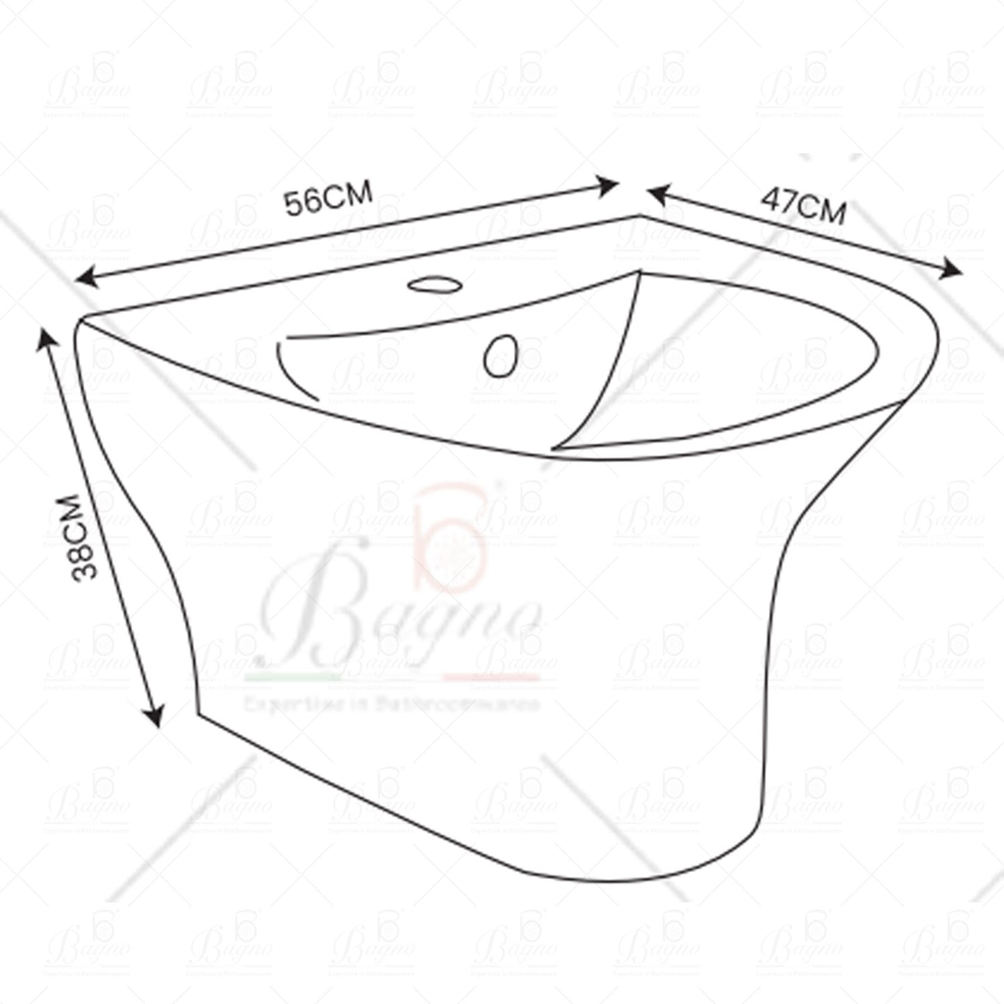 WALL HUNG BASIN WHB04
