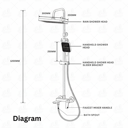 B BAGNO Shower System - Adeen Series A04