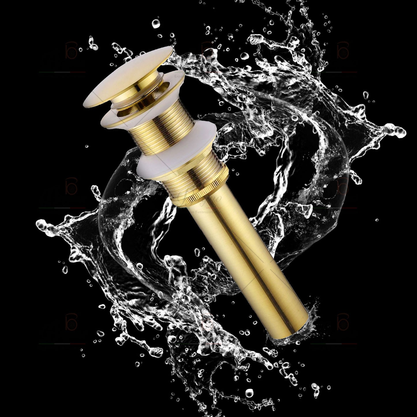 B BAGNO Long Popup waste unslotted waste premium quality stainless steel for wash basin without overflow hole (BPL01BG)