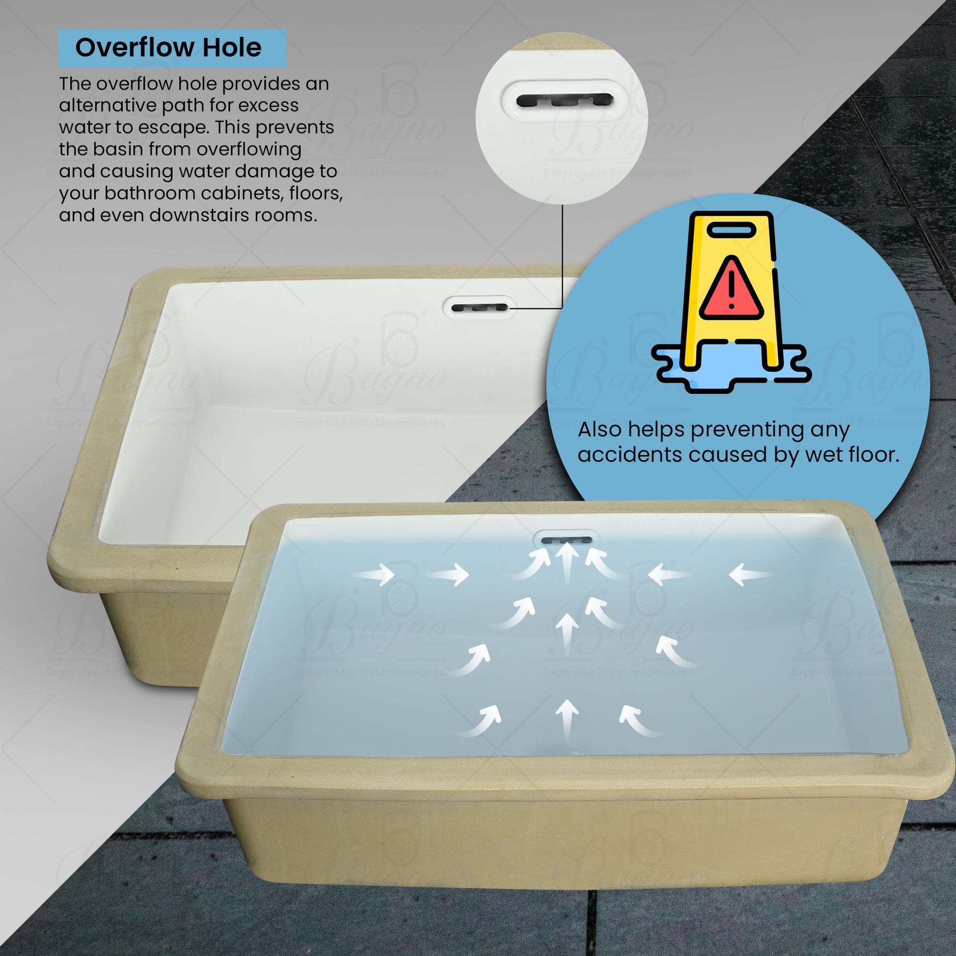 C04 wash basin undermount with overflow hole 5