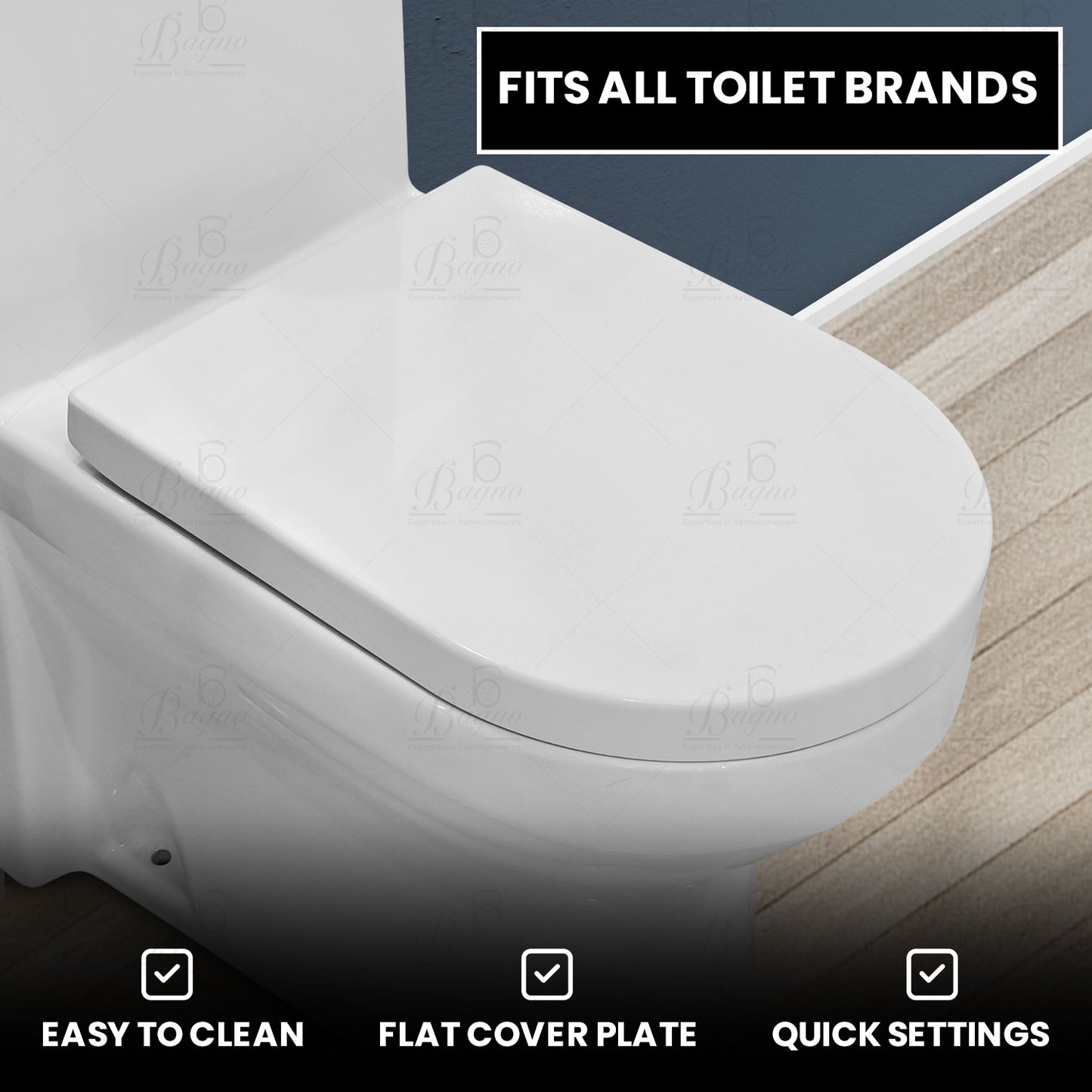 B BAGNO seat cover PP-seat01B white water closet cover, water closet seat cover
