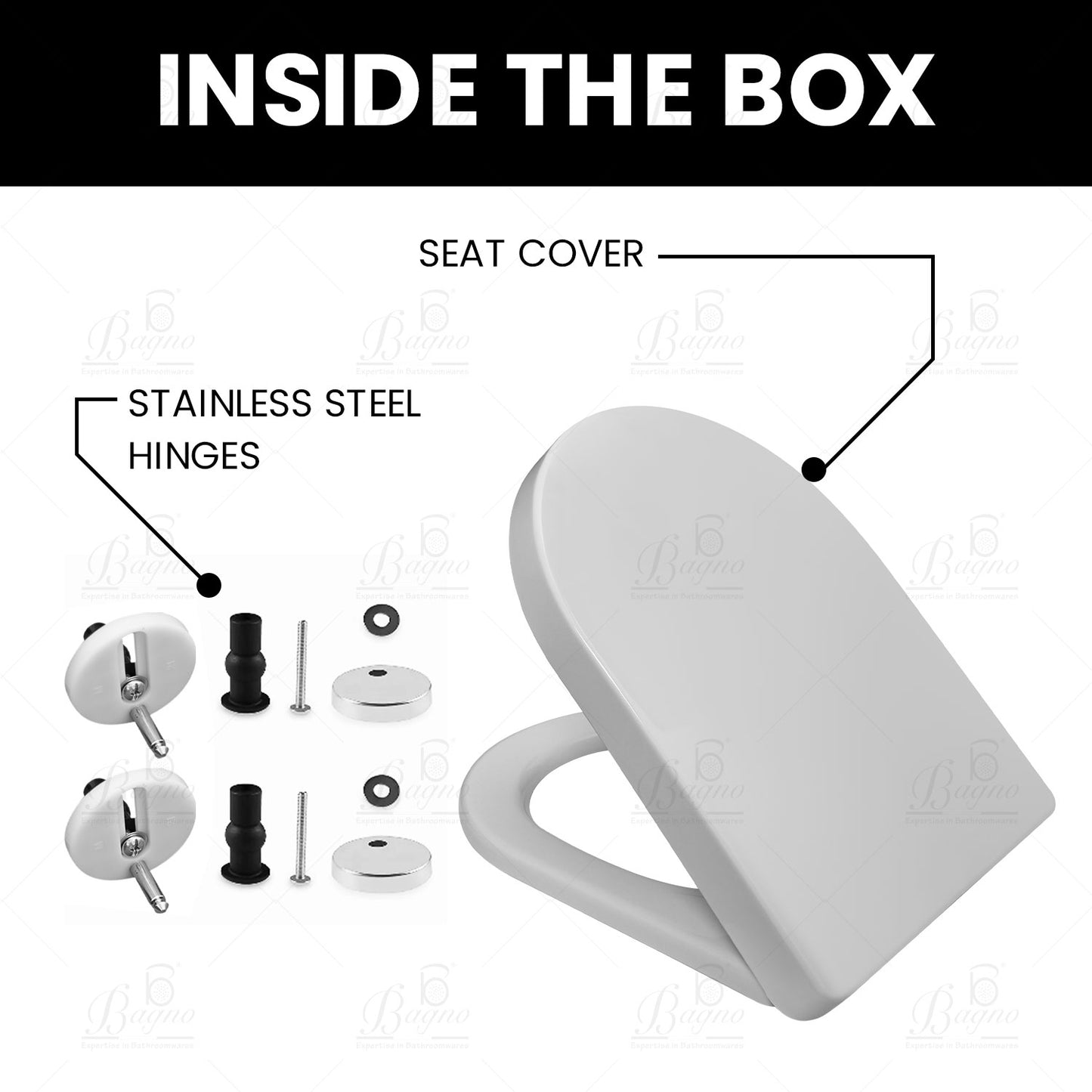 B BAGNO seat cover PP-seat01B white water closet cover, water closet seat cover