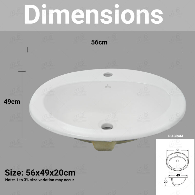 B BAGNO Over Counter Wash Basin - C01