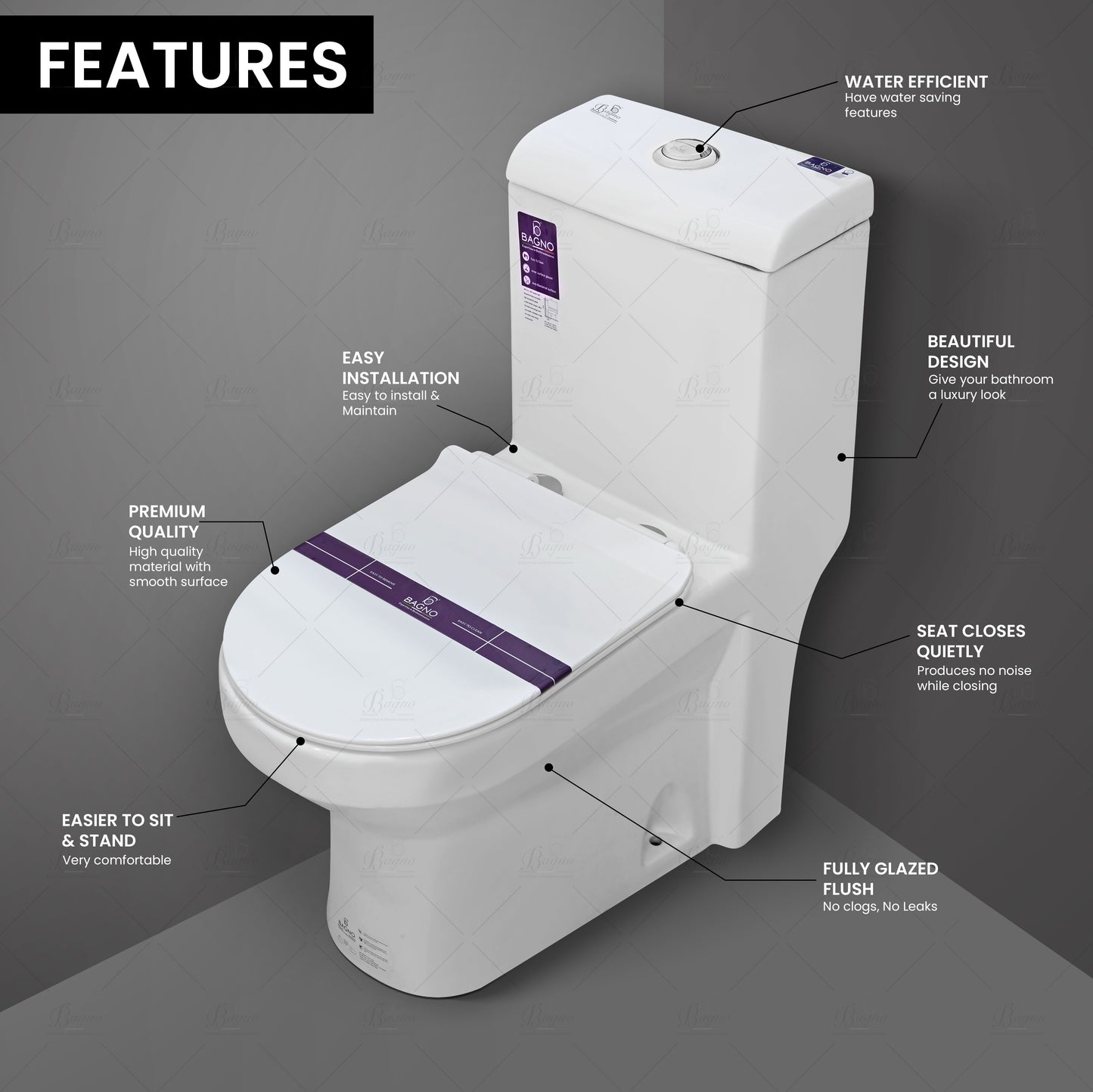 B BAGNO thin toilet seat cover UF-SEAT01B, toilet parts, toilet flush cover, soft close toilet seat cover