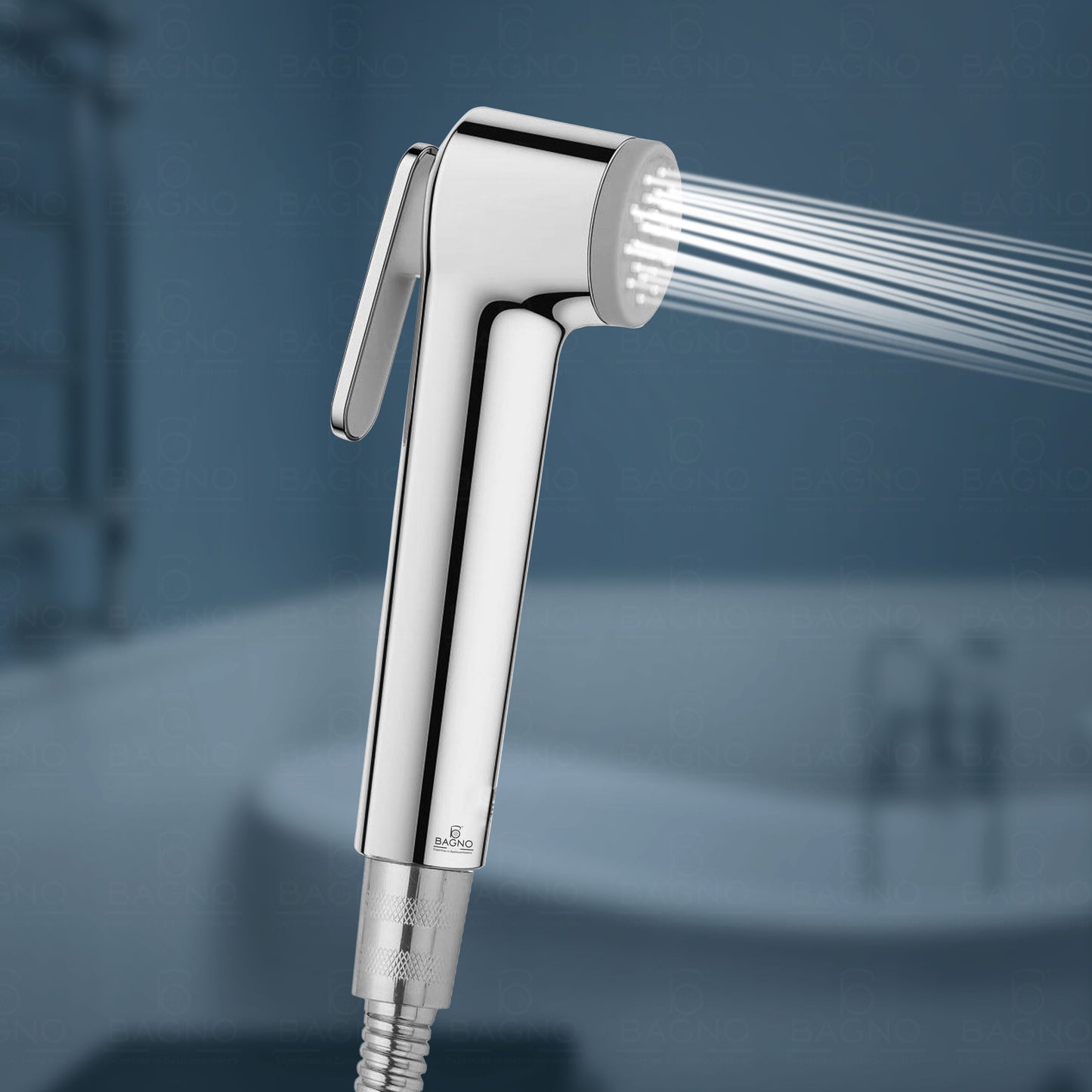 B BAGNO Shattaf Set SF01C Bidet Sprayer For Toilet With 120 Cm Stainless Steel Bidet Hose
