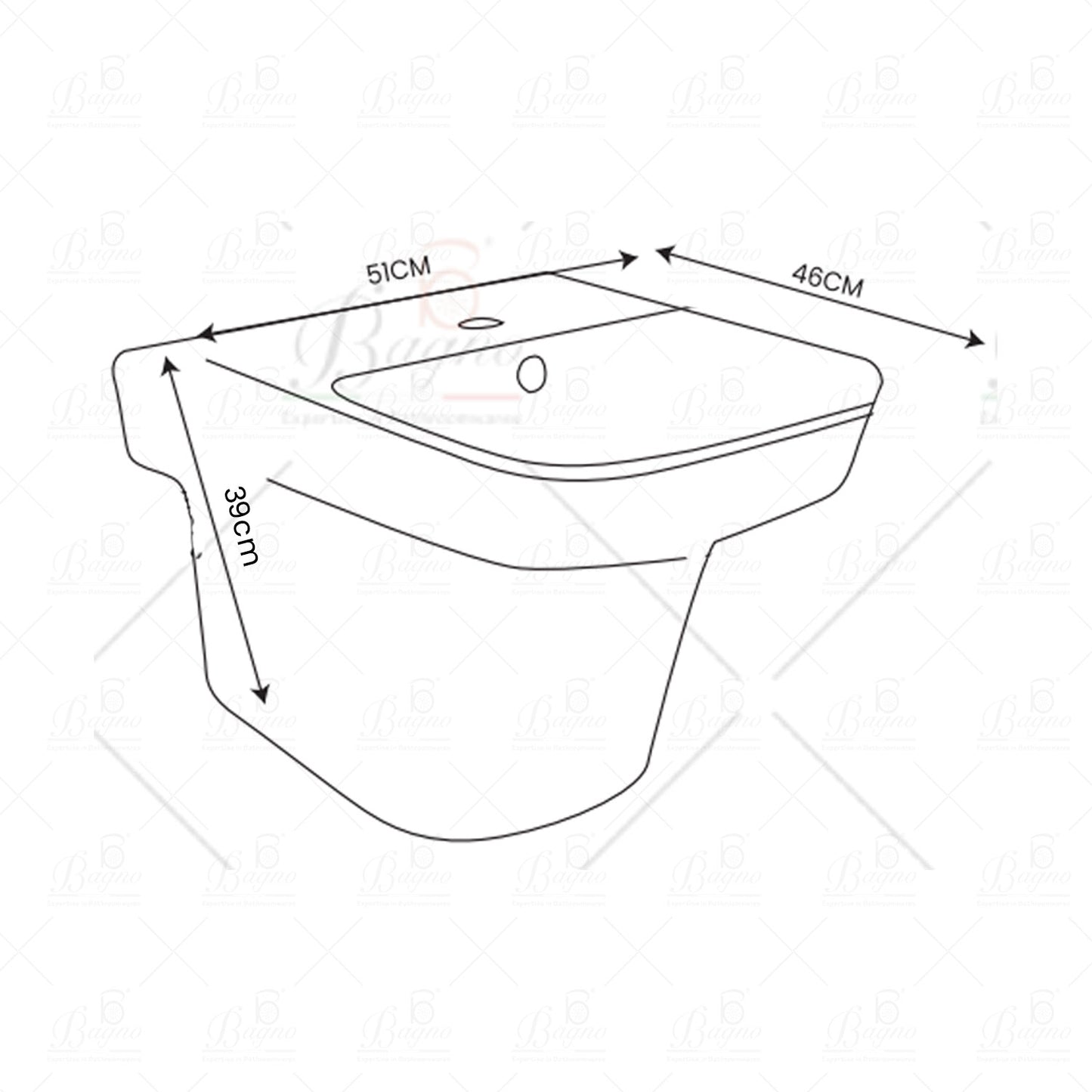 WALL HUNG BASIN WHB05