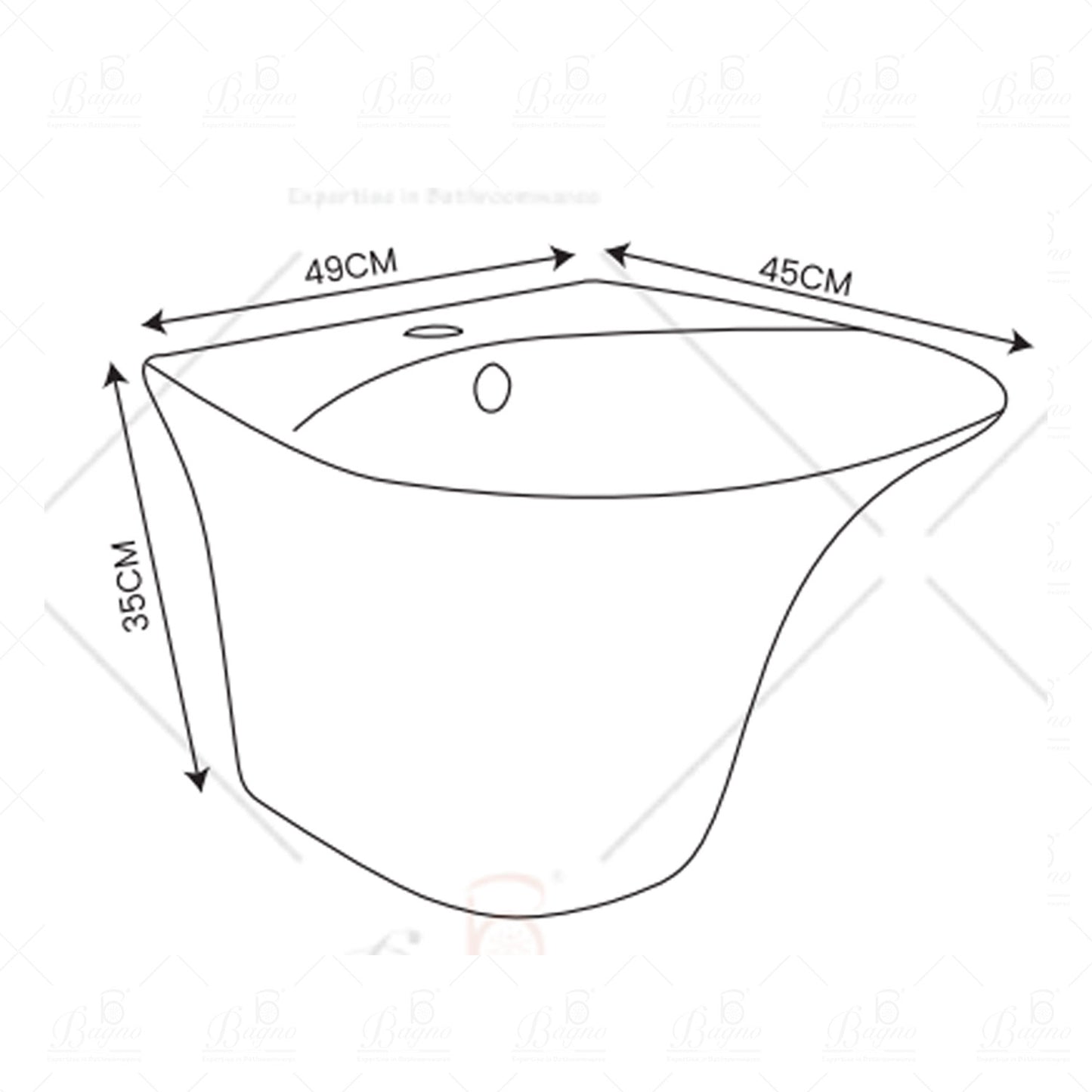 WALL HUNG BASIN WHB01