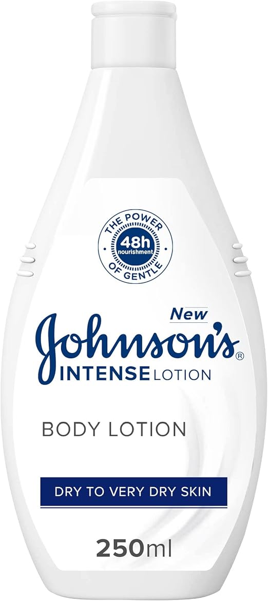 Johnson's Intense Body Lotion, suitable for Dry To Very Dry Skin, Intense Nourishment, Fast Absorbing and Non-Greasy Formula, 250ml
