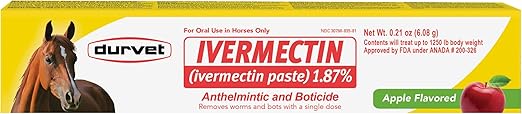Durvet Ivermectin Paste Dewormer - 6.08g dose @ 1.87% Apple Flavor