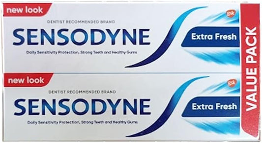 Sensodyne Toothpaste For Sensitive Teeth, Extra Fresh Flavour, 75 Ml, Value Pack Of 2