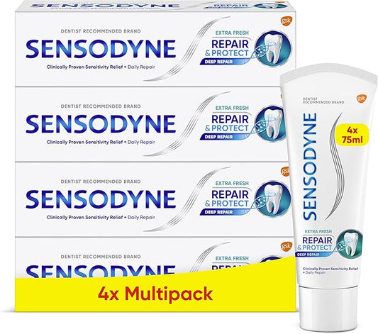 Sensodyne Repair & Protect Toothpaste Extra Fresh Multipack, 75ml, 4 Pack