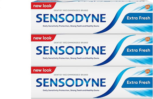 Sensodyne Daily Care Toothpaste For Sensitive Teeth, Extra Fresh Flavour, 75 ml, 3 Pack
