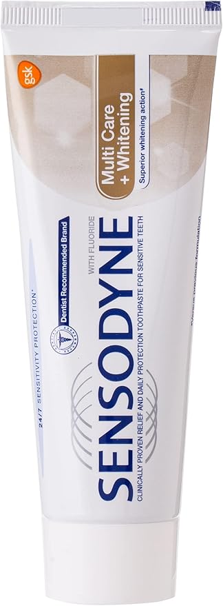 Sensodyne Multi Care + Whitening Toothpaste For Sensitive Teeth, Superior Whitening Action, 75Ml, Pack Of 2