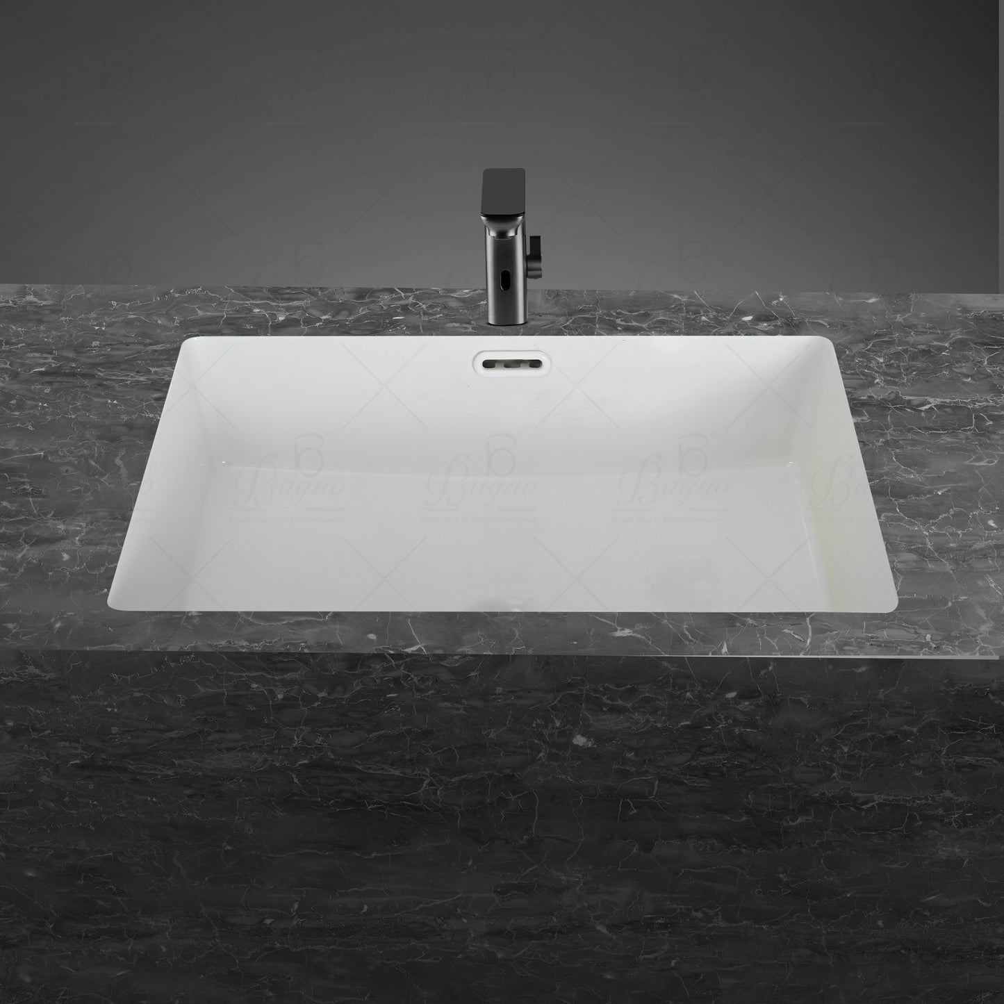 wash basin undermount with overflow hole